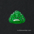 Оптовая цена, украшения, зеленый нефрит камень Будда